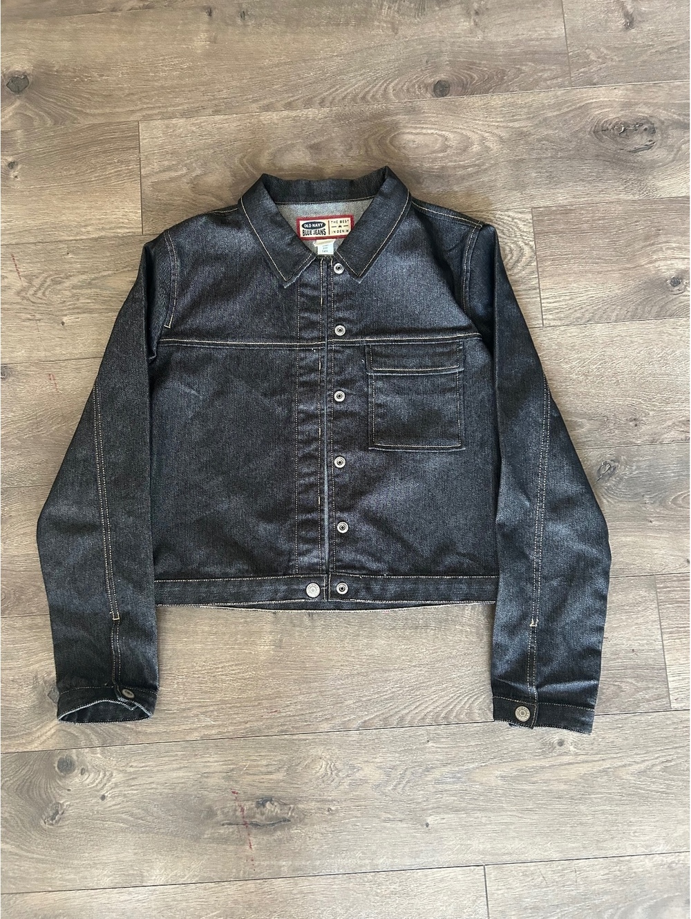 Vintage old navy blue jeans denim jacket women’s M